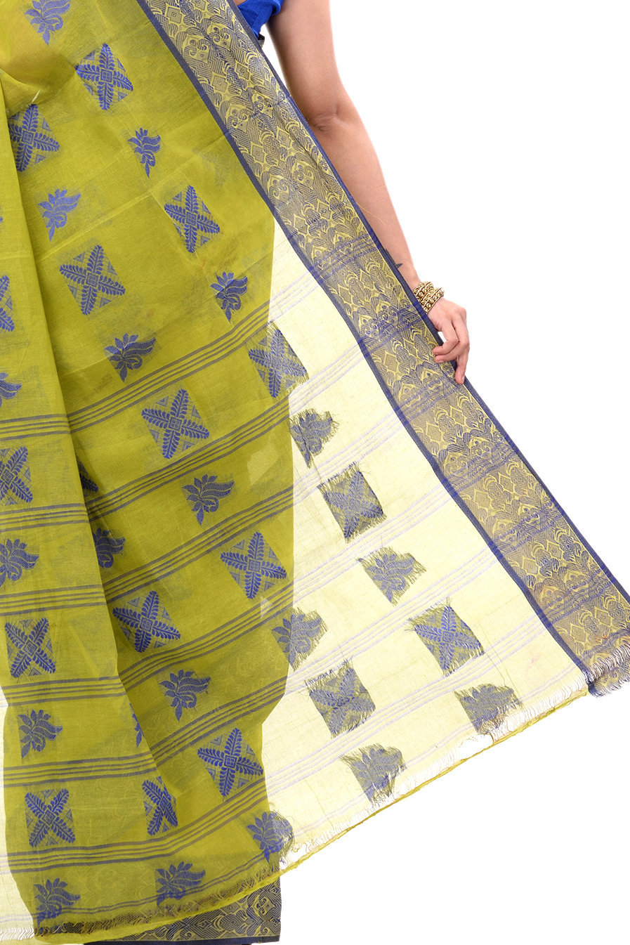 Green Pure Cotton Suparna Buti Tant Saree (756)
